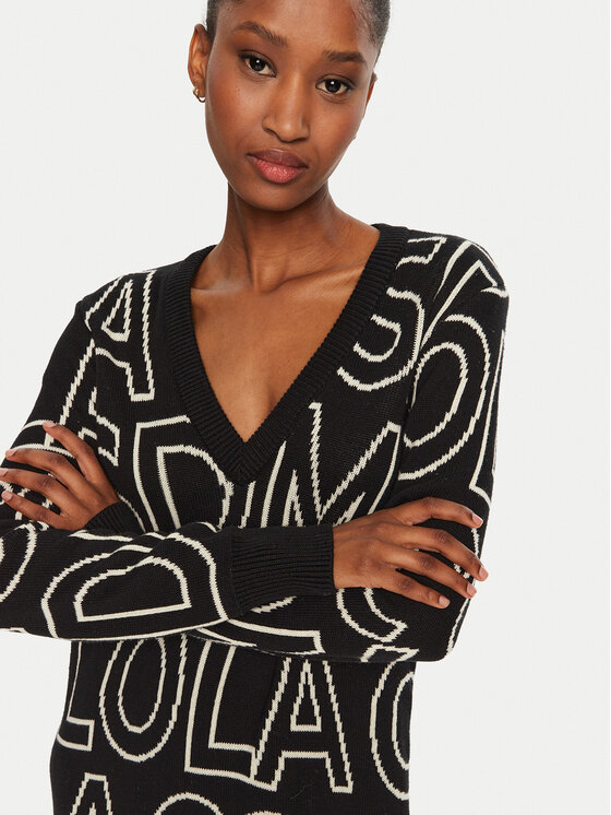 LOLA CASADEMUNT lola_casademunt Strickkleid LF2416004 Schwarz Regular Fit