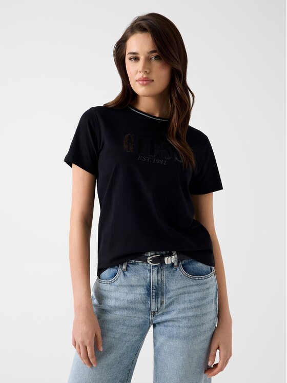 Guess Guess T-Shirt 183129 Czarny Classic Fit