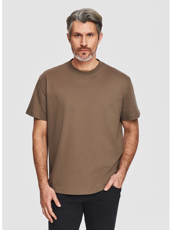 Pako Lorente Pako Lorente T-Shirt P26SF-TT-003 Brązowy Oversize