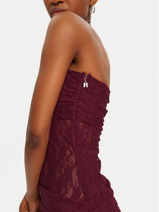 ROTATE ROTATE Cocktail obleka 1132702197 Bordo rdeča Slim Fit