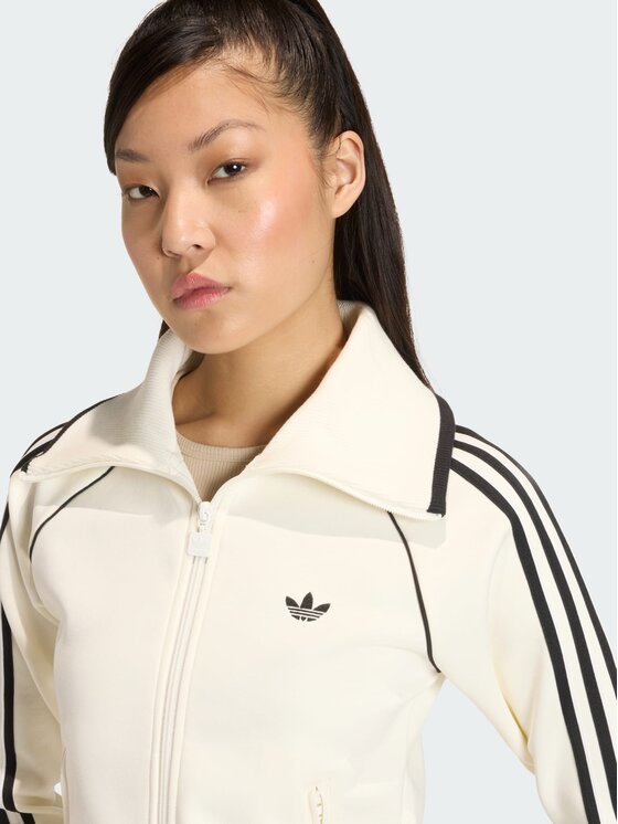 adidas adidas Bluza SLIM FITTED FIREBIRD Biały Slim Fit