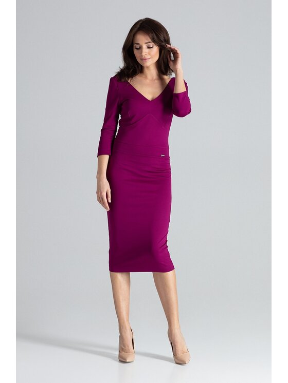 Lenitif Lenitif Šaty K476 Ružová Regular Fit