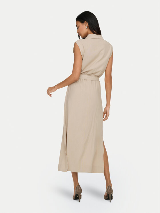 ONLY ONLY Rochie tip cămașă Goa 15363697 Bej Regular Fit