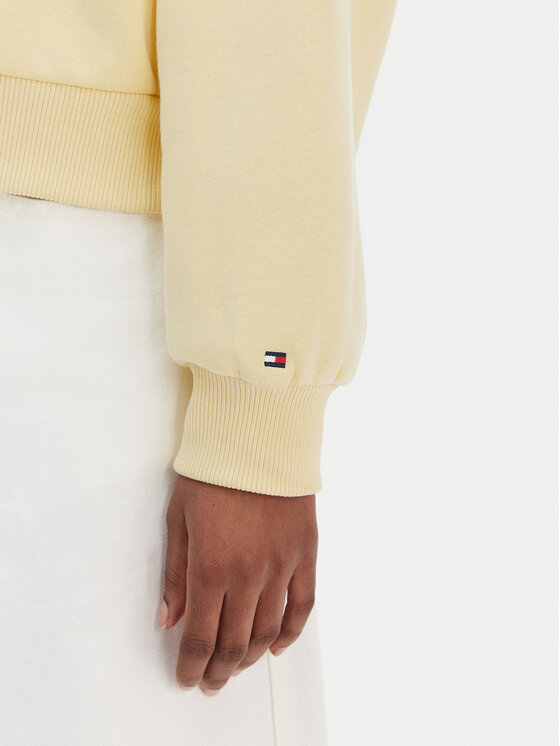 Tommy Hilfiger Tommy Hilfiger Džemperis Corp Logo WW0WW47832 Geltona Regular Fit