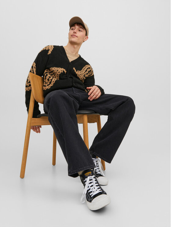 Jack & Jones Jack & Jones Farmer Alex 12236089 Fekete Baggy Fit