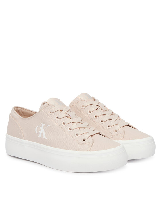Calvin Klein Jeans Calvin Klein Jeans Sneakersy Vulc Flatform Low Canvas Mg YW0YW01763 Ružová