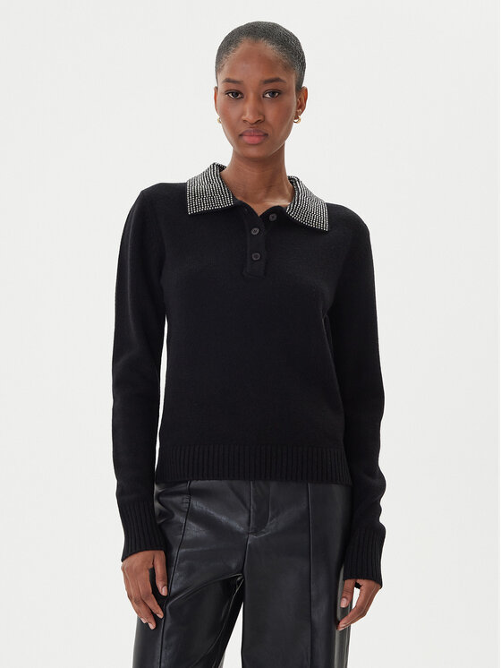 ICONA ICONA Pulover RI5KT005 Negru Regular Fit