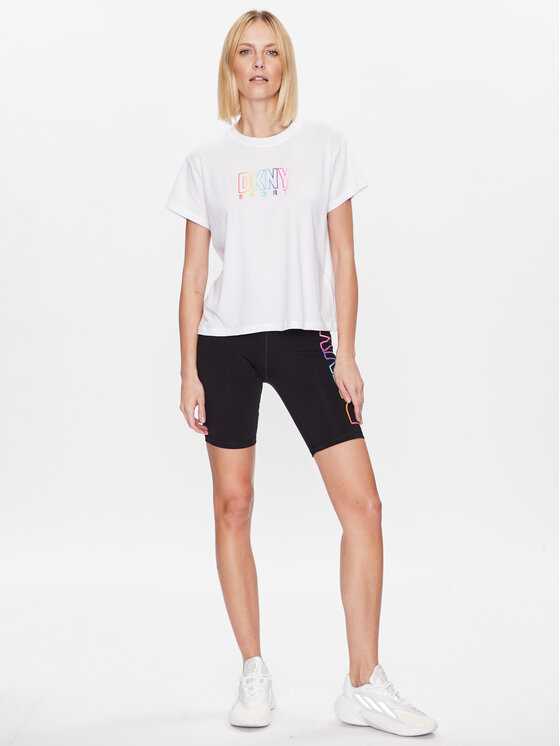 DKNY Sport DKNY Sport Marškinėliai DP3T8782 Balta Classic Fit