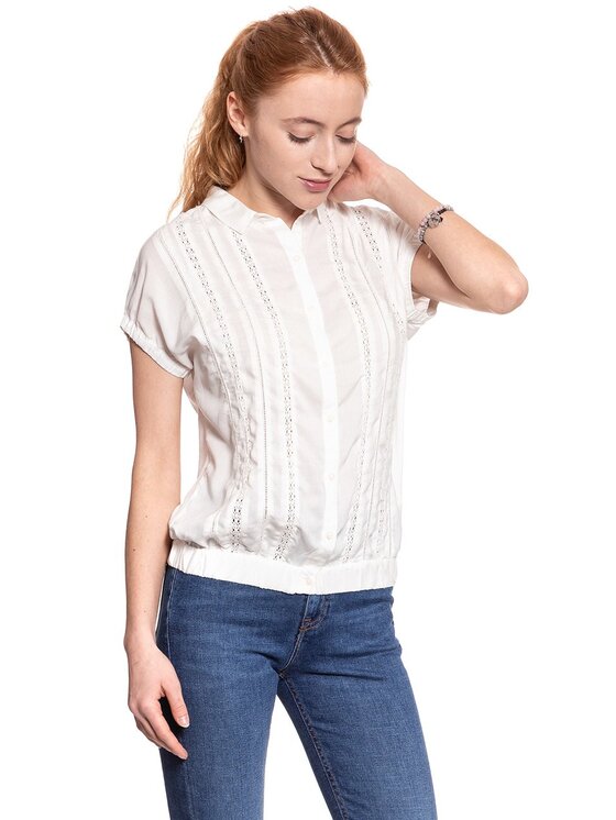 Wrangler Wrangler Camicia ROMANTIC TOP Beige Regular Fit