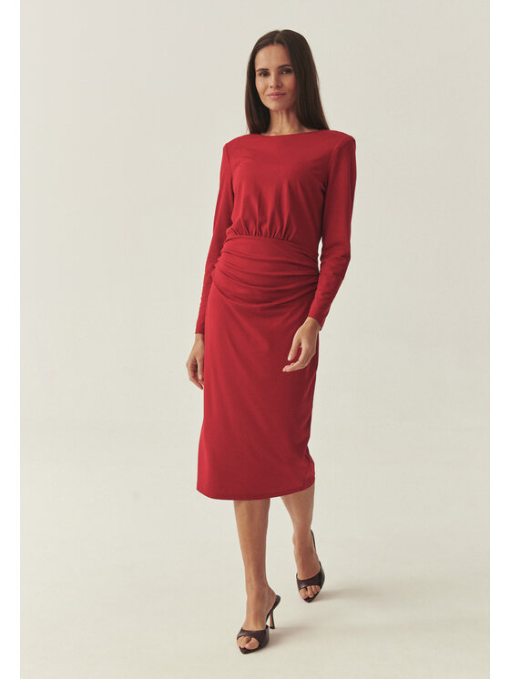TATUUM Tatuum Úpletové šaty KOMA 1 Červená Slim Fit
