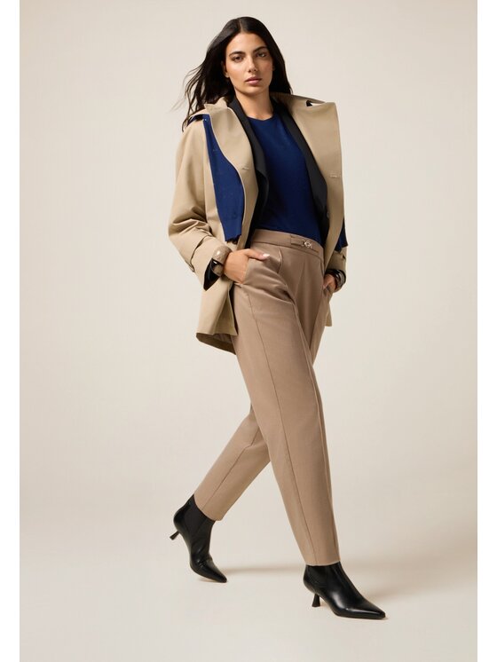 Oltre Oltre Cappotto invernale 0076J000119N002 Beige Baggy Fit