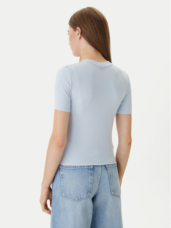 Calvin Klein Calvin Klein Tricou LV044D246G Albastru celest Slim Fit