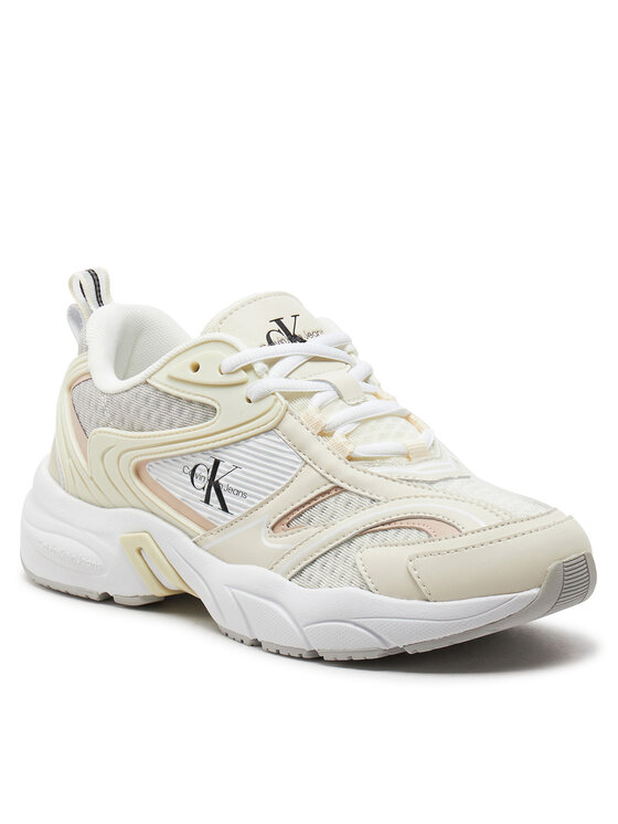 Calvin Klein Jeans Calvin Klein Jeans Tossud Retro Tennis Low Lace Mh Ml Met YW0YW01373 Valge