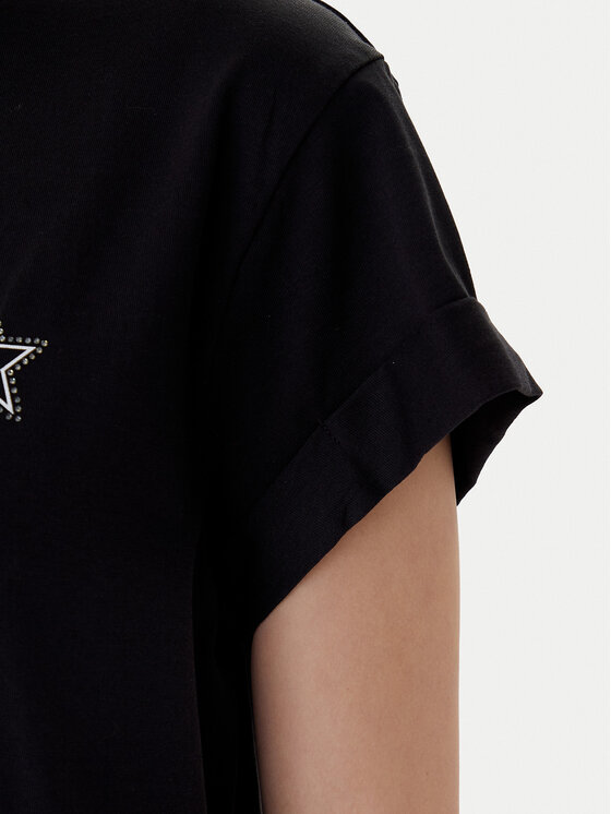 Guess Guess Marškinėliai W6RI30 I3Z14 Juoda Regular Fit