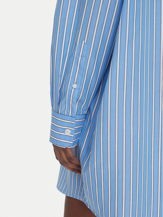 Tommy Jeans Tommy Jeans Košilové šaty DW0DW21122 Modrá Relaxed Fit