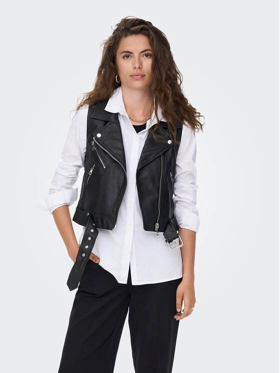 ONLY ONLY Prsluk Vera 15239240 Crna Regular Fit