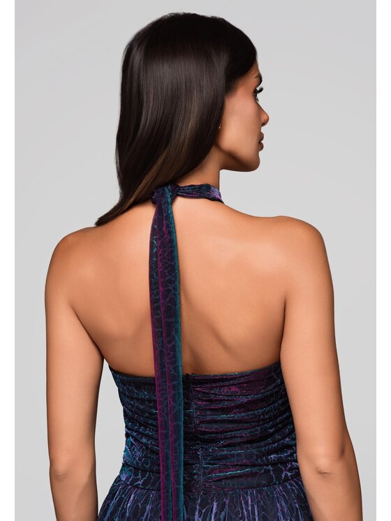 Ombre Ombre Sukienka wieczorowa LA-OM-DLR217 Kolorowy Regular Fit
