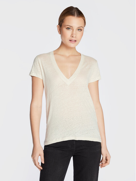 T-Shirt Iro Modèle Ibex En Lin Safran - Taille 36/38 (Été 2017) | Neuf Avec Étiquettes
