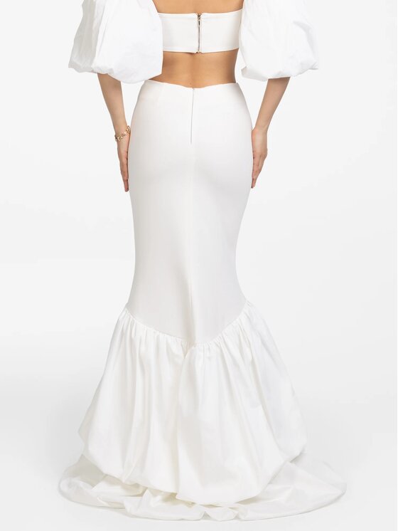 MANDRAGORA MANDRAGORA Gonna maxi Zora Crema Regular Fit