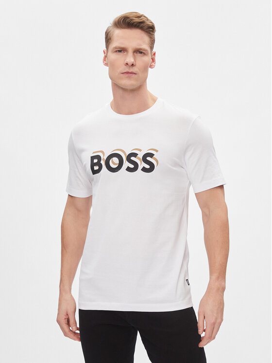 Boss T-krekls Tiburt 427 50506923 Balts Regular Fit