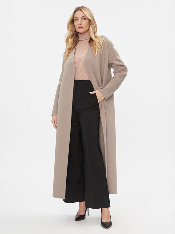 Fracomina Fracomina Bluză cu gât FS23WT7025K50401 Maro Slim Fit