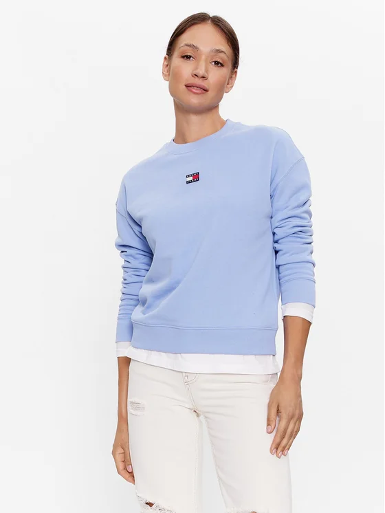 Tommy Jeans Sweatshirt DW0DW16138 Blau Boxy Fit