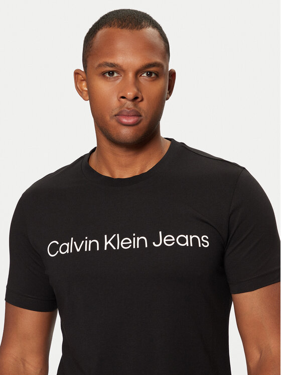 Calvin Klein Jeans Calvin Klein Jeans T-shirt J30J322552 Crna Slim Fit