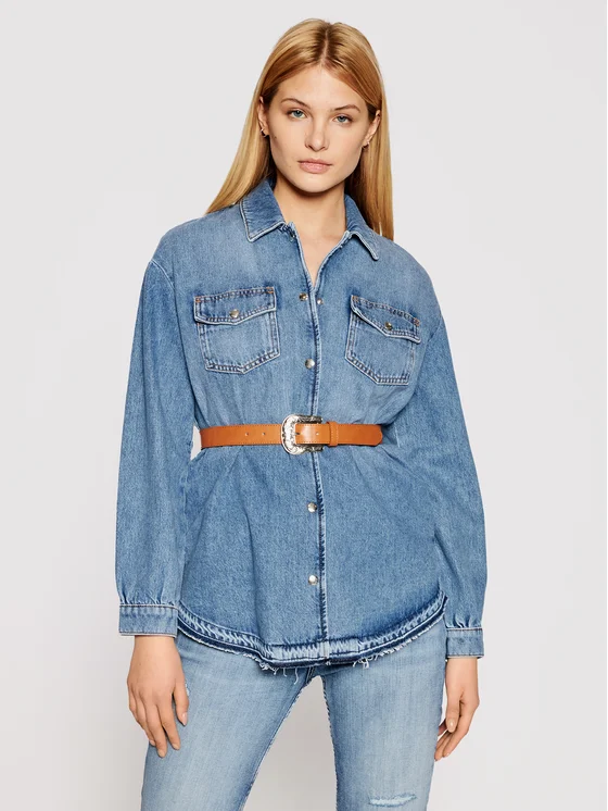 Liu Jo Jeansjacke UA1176 D4617 Dunkelblau Regular Fit