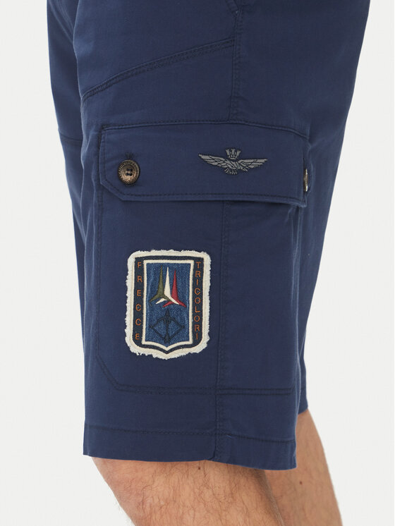 Aeronautica Militare Aeronautica Militare Pantalon scurți din material 251BE257CT3510 Bleumarin Regular Fit