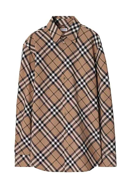 Burberry Burberry Camicia 8093314 Beige Regular Fit