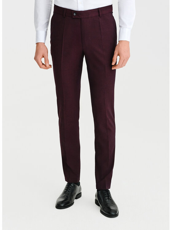 Spodnie garniturowe, rozmiar 176/92, Bordowe, P25SF-6G-035