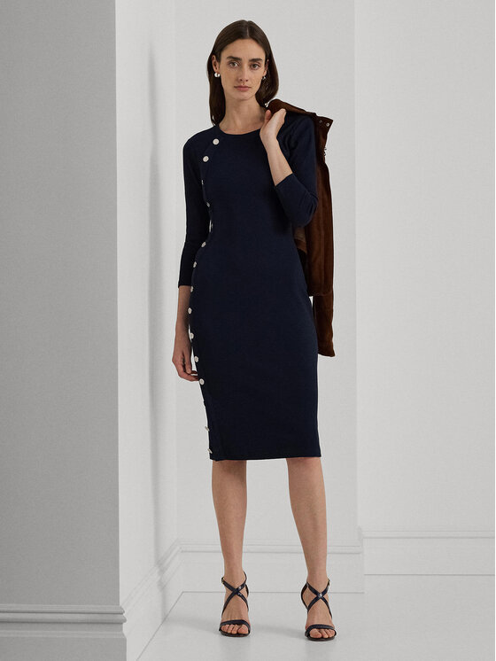 LAUREN RALPH LAUREN Lauren Ralph Lauren Haljina za svaki dan 250940561001 Tamnoplava Slim Fit