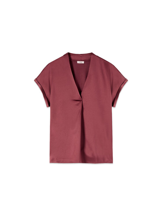 Oltre Oltre T-shirt G268J304555N036 Bordeaux Regular Fit