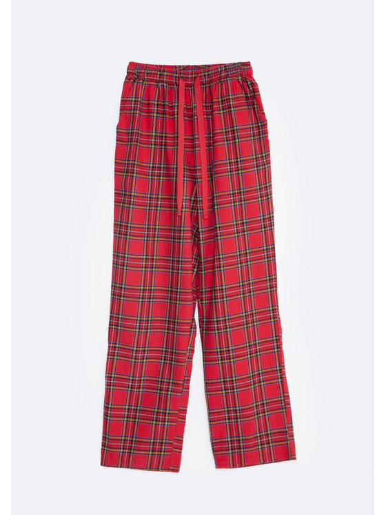 BIG STAR BIG STAR Spodnie piżamowe SENMINIS Czerwony Comfort Fit