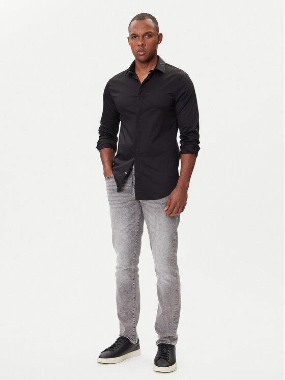 Armani Exchange Armani Exchange Marškiniai XM001867 AF10192 UC001 Juoda Slim Fit
