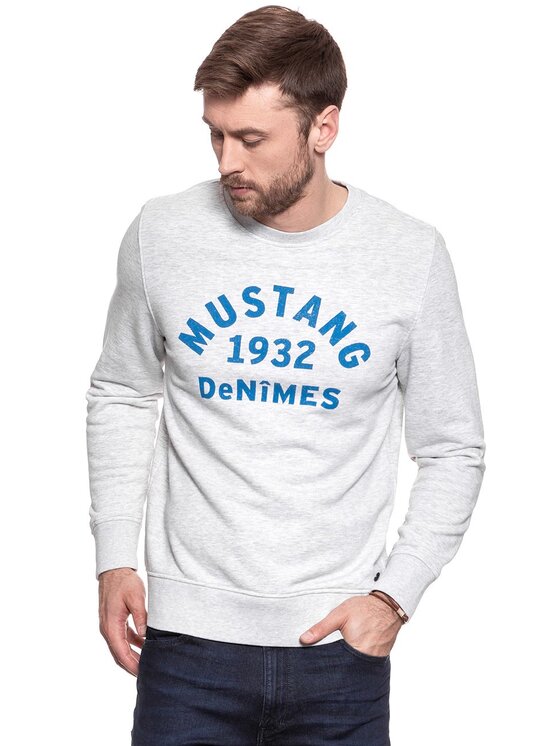 Bluza Mustang, Rozmiar XXL, Szary, BASIC CREWNECK