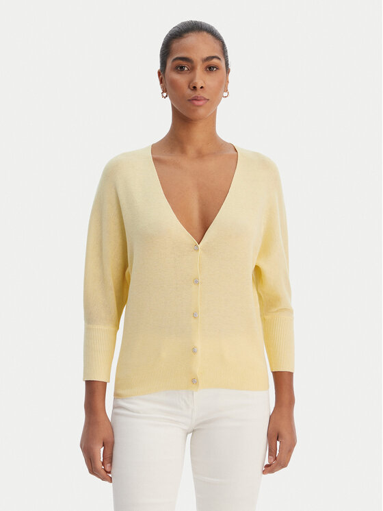 Morgan Morgan Pletena jopica 251-MBATSI Rumena Slim Fit