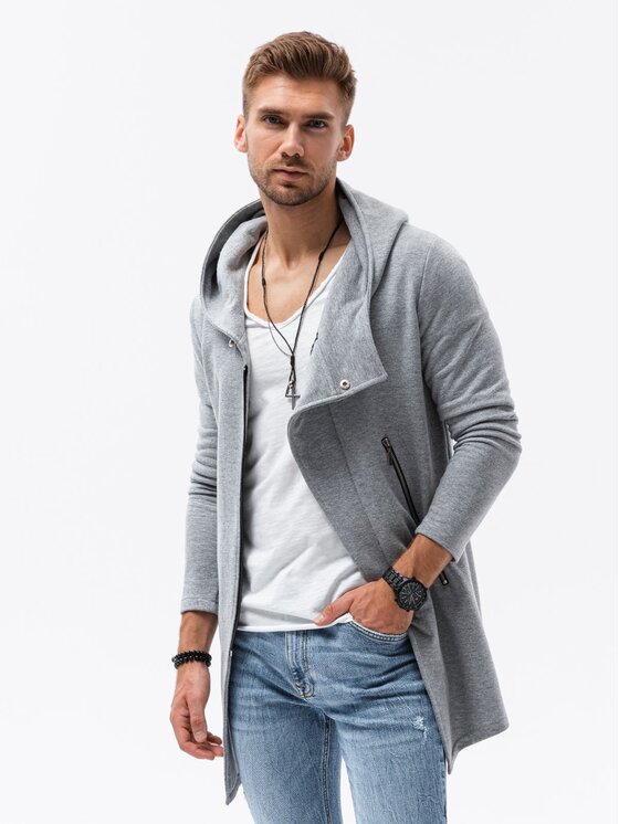 Ombre Ombre Mikina B668 Šedá Regular Fit
