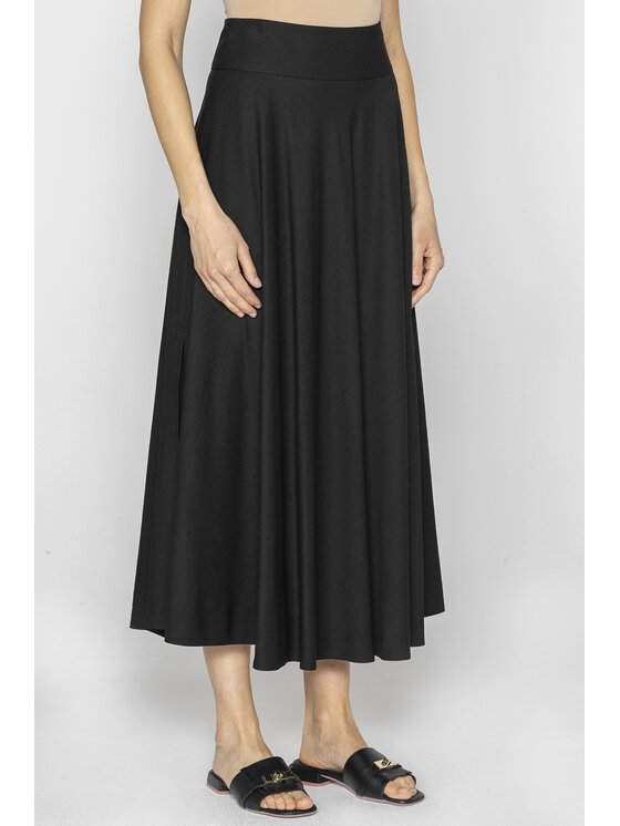 Deni Cler Milano Deni Cler Milano Spódnica midi W-DC-7012-E2-S4-90-1 Czarny A-Line Fit