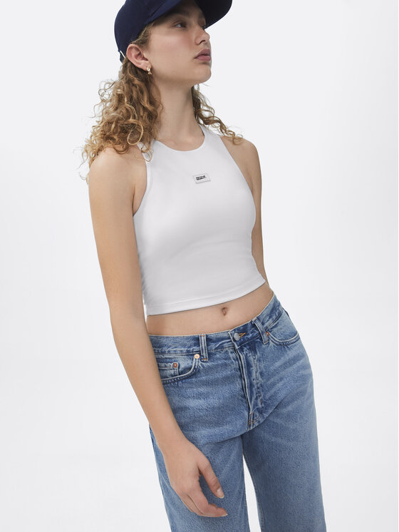Sprandi Sprandi Top SP22-TPD101 Alb Slim Fit