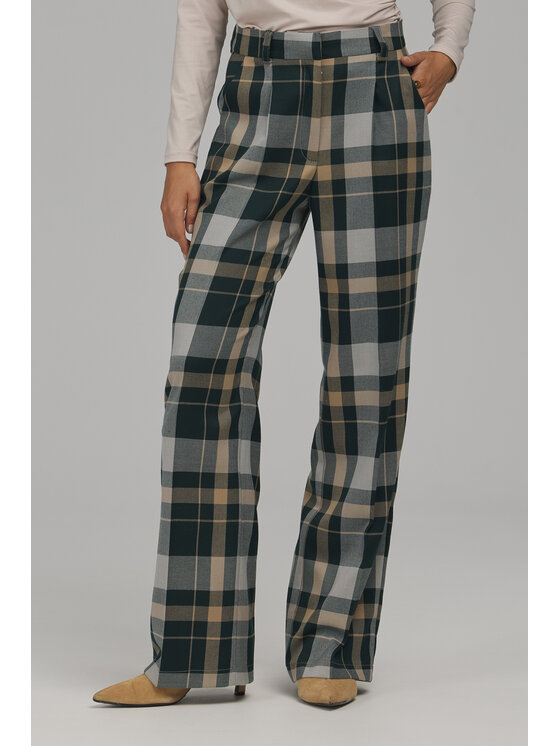 NIFE NIFE Kalhoty z materiálu SD147 Barevná Straight Fit