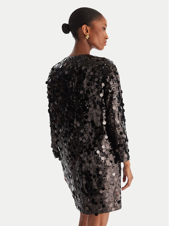 ACCESS FASHION ACCESS FASHION Sukienka koktajlowa 54-3014-406 Czarny Regular Fit