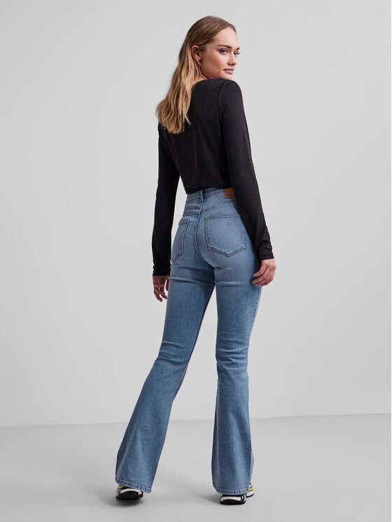 Pieces Pieces Jeansy Peggy 17123711 Niebieski Slim Fit