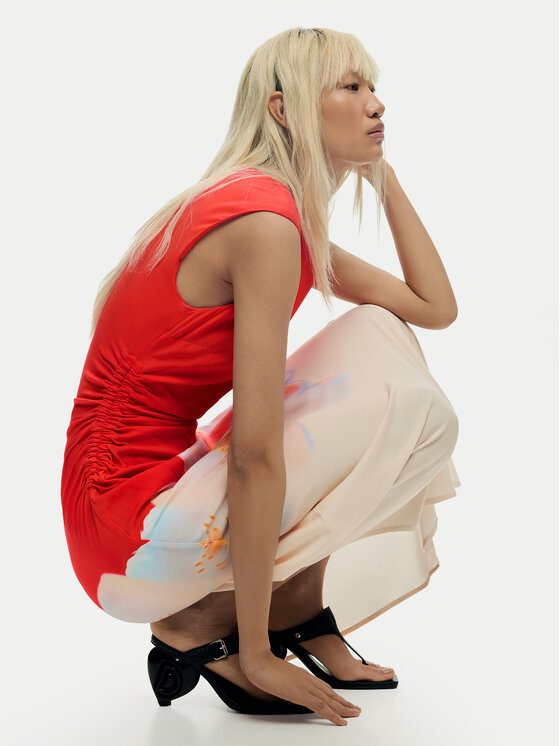 Desigual Desigual Vasarinė suknelė Lida 26SWVW18 Oranžinė Regular Fit