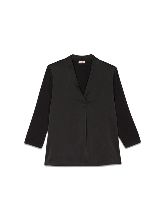 Oltre Oltre T-Shirt G269J003985N033 Czarny Regular Fit