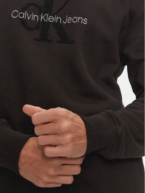 Calvin Klein Jeans Calvin Klein Jeans Μπλούζα Chenille J30J326144 Μαύρο Regular Fit