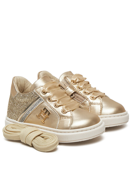Tommy Hilfiger Tommy Hilfiger Sneakersy Sneaker Bassa Allacciata T1A9-33932-0829 M Złoty