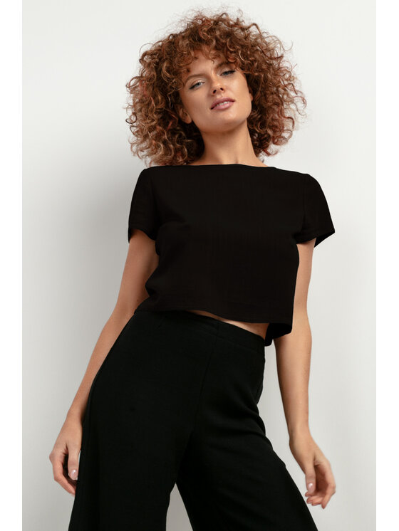 Tessita Tessita T-Shirt TOP T401_4_XXL Czarny Classic Fit