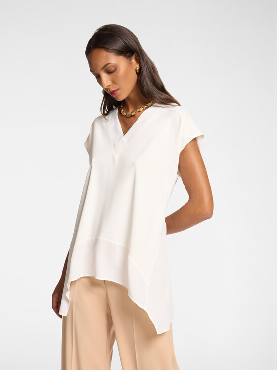 Elena Mirò Elena Mirò T-shirt G355Z000570N011 Bianco A-Line Fit