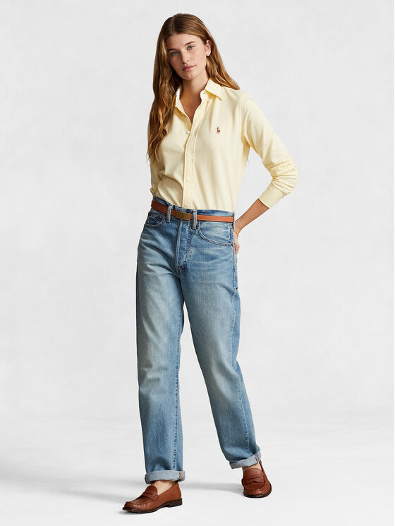 Polo Ralph Lauren Polo Ralph Lauren Särk Ls Knt Ox St 211924258002 Kollane Slim Fit